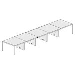 Extra Large Rectangular Shape Table (with Four Central Leg, 20 Persons)
