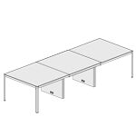 Large Rectangular Shape Table (with Two Central Leg, 14 Persons)