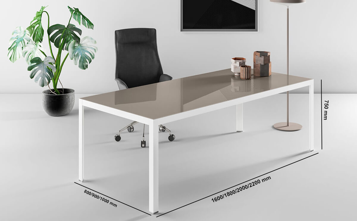 Harvey 12 – Reception Desk With Front Overhang Panel 01 Dimension