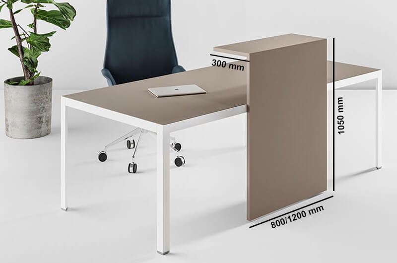 Harvey 12 – Reception Desk With Front Overhang Panel Dimension