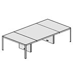 Large Rectangular Shape Table (with Two Central Leg, 16 and 20 Persons)