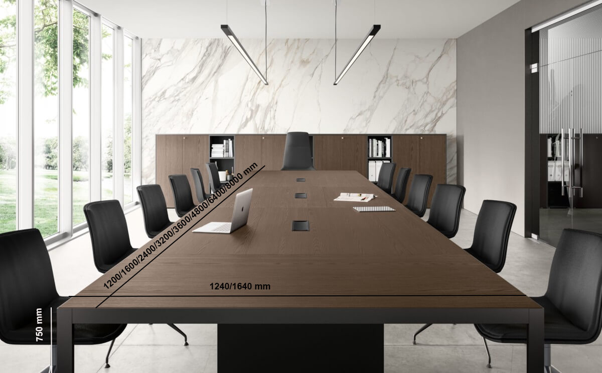 Harvey 9 – Meeting Table With Wood Veneer Top