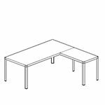 Harvey – Wood Finish Top Desk With Return