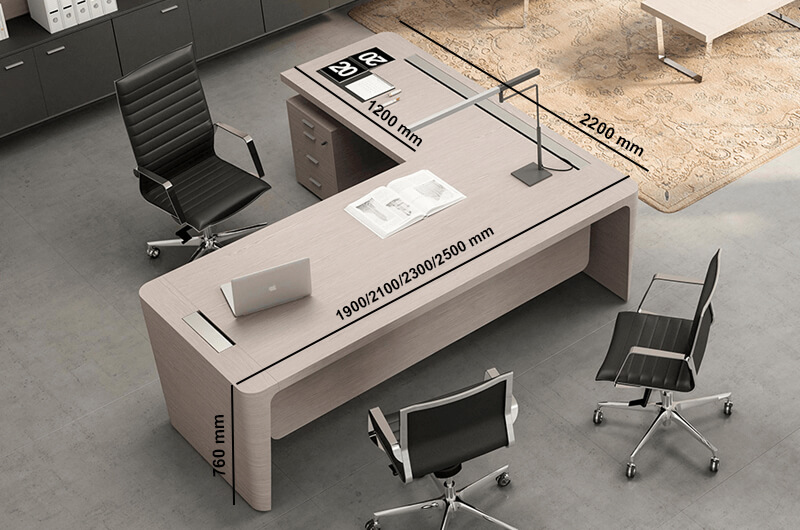 Henry 1 Wood Veneer Luxurious Executive Desk Size Img