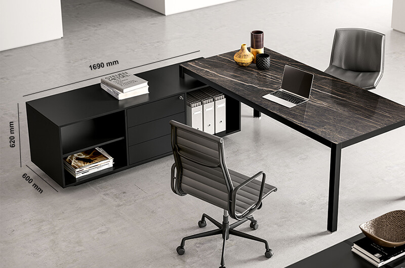 Hype Laminam Top Executive Desk Perfect Adition