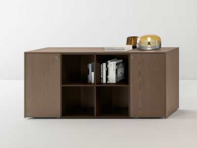 Hype Medium Level Wall Unit With Side Doors And Centeral 4 Open Element Mian Image