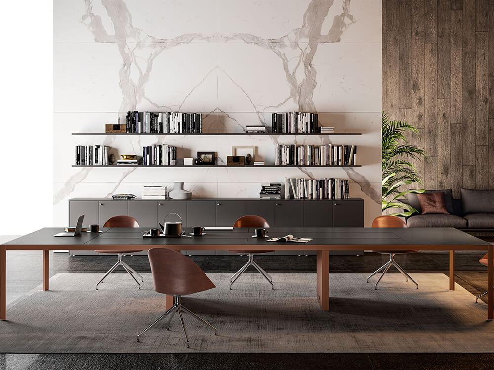 Hype Meeting Table With Leather Top 1