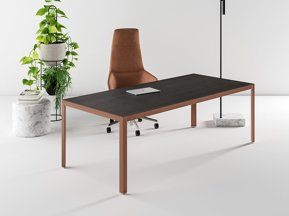 Hype Wood Veneer Top Executive Desk Main Image