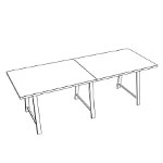 Medium Rectangular Shape Table (8 and 10 Persons)