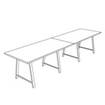 Large Rectangular Shape Table (10,12 and 14 Persons)