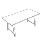 Small Rectangular Shape Table (6 and 8 Persons)