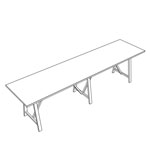 Medium Rectangular Shape Table (8 and 10 Persons H-1050)