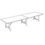 Large Rectangular Shape Table (10,12 and 14 Persons H-1050)