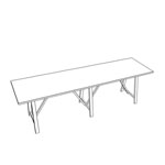 Medium Rectangular Shape Table (8 and 10 Persons H-740)
