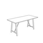 Small Rectangular Shape Table (6 and 8 Persons H-1050)