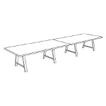 Large Rectangular Shape Table (12 and 14 Persons)