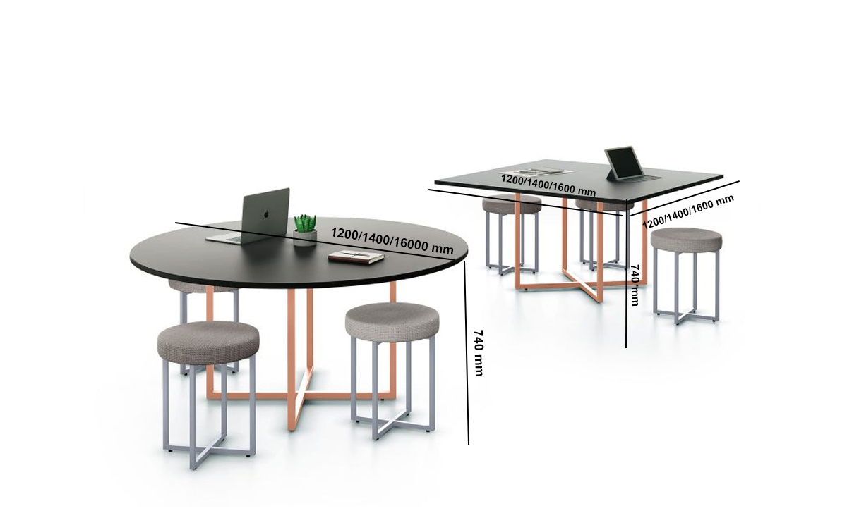 Nunzio Square Meeting Desk Size Img