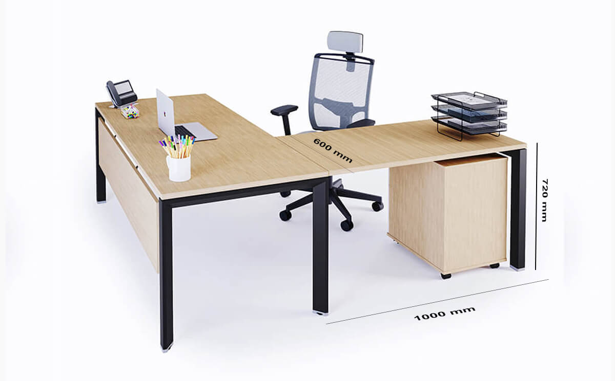 Size Return Ello Simple Executive Desk With Chrome Legs