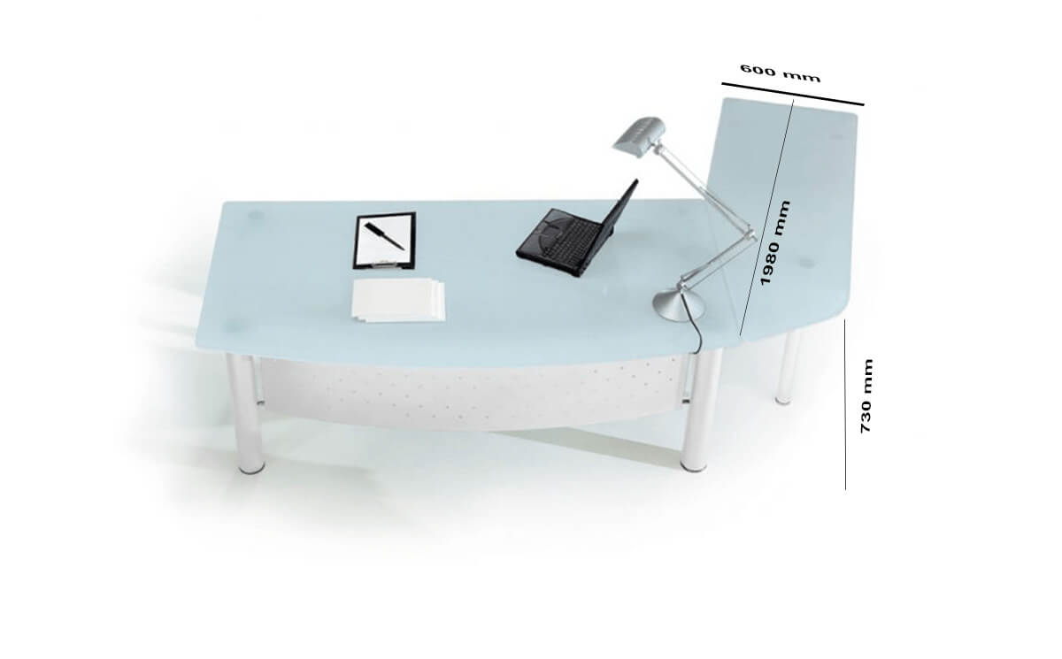 Size Returnjenny 2 Glass Top Radial Corner Desk Main