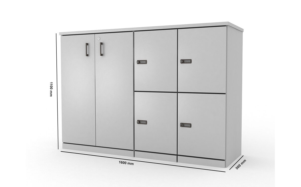 Stor Medium Storage With 4 Compartment And Cupboard Dimension Image