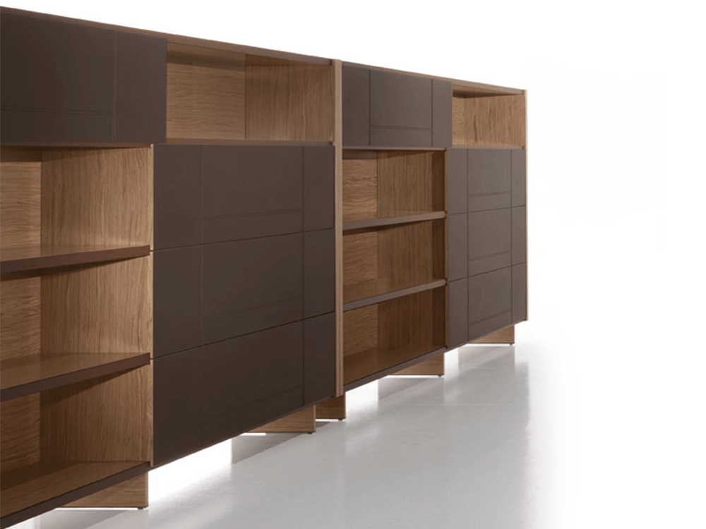 Darcey Bookcase With Sliding Doors2