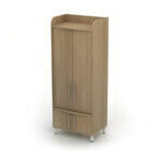 L800 x D556 x H2040 mm (4 Fixed Shelves, Lockable Hinged Doors & Lockable Base)