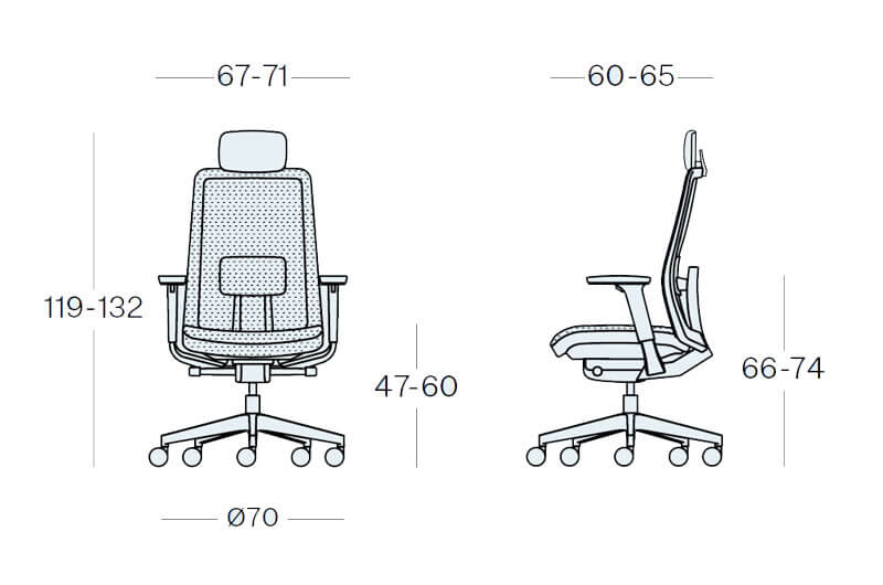 Fern – Full Mesh Chair With Headrest Size Image