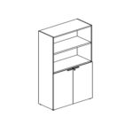 L1000 X D460 X H1554 (2 Movable Shelves And 1 Fixed, 1 Lock)
