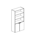 L1000 X D460 X H1938 (3 Movable Shelves And 1 Fixed, 1 Lock)