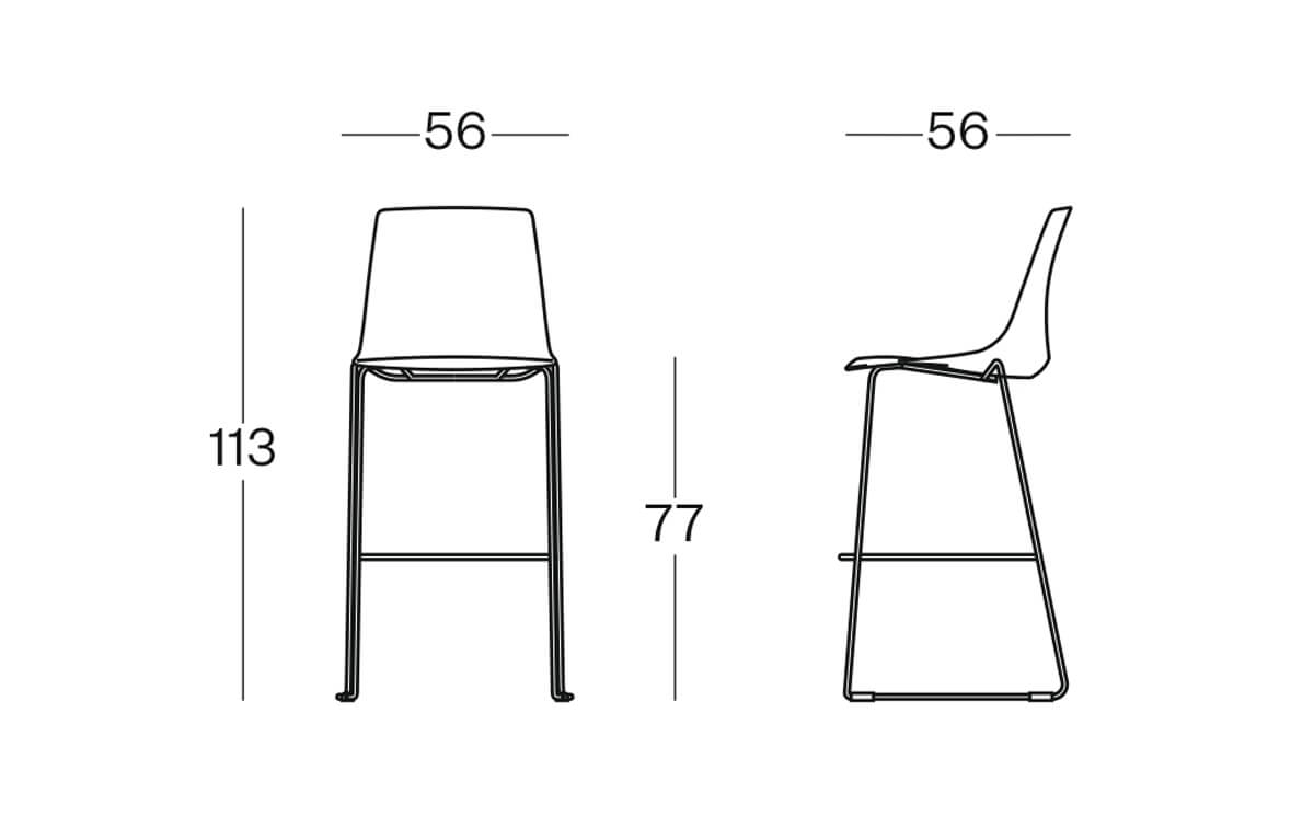 Size Bloom Plastic Stool