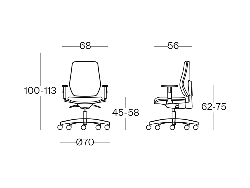 Size Salice Padded Back Operative Chair Size Salice Padded Back Operative Chair