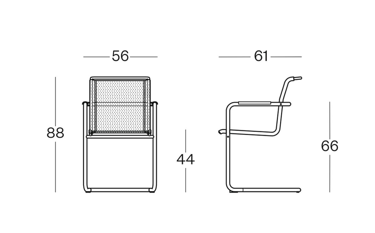 Size Spin Cantilever Mesh Visitor Chair