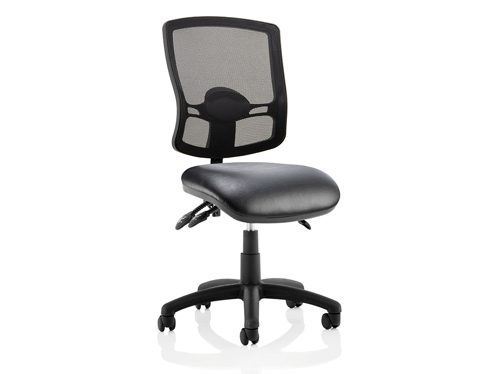 Alessa – Mesh Back Black Chair Without Arms