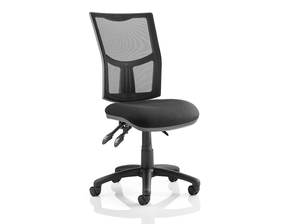 Alessa – Mesh Back Black Chair Without Arms