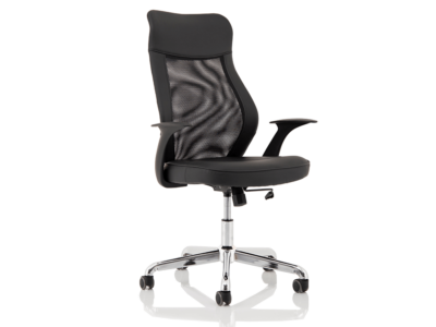 Angelica – Mesh And Leather High Back Operator Chair