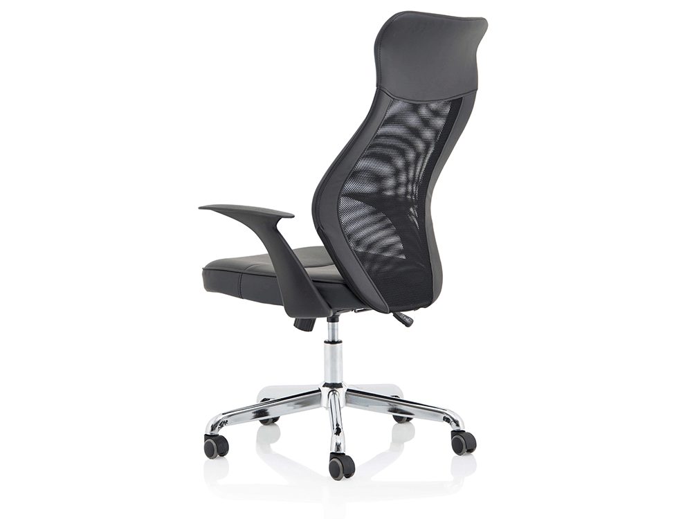 Angelica – Mesh And Leather High Back Operator Chair3
