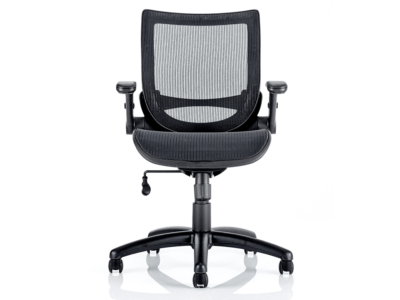 Antonio Black Mesh Operator Chair With Folding Arms1