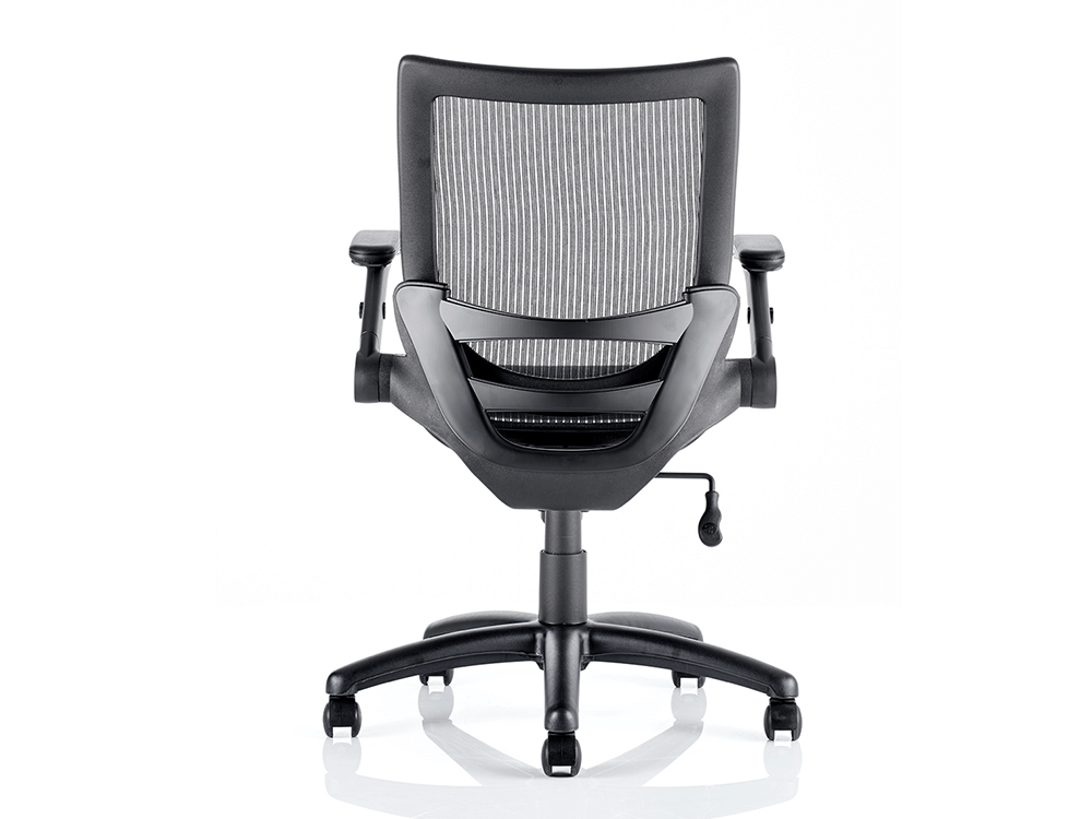 Antonio Black Mesh Operator Chair With Folding Arms2