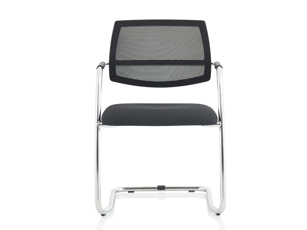 Calix Black Mesh Cantilever Visitor Chair1