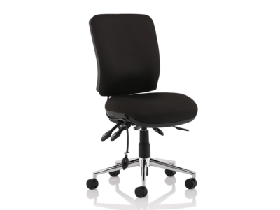 Ciandra Medium Back Black Chair Without Arms