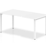 Cinetta Single Startter Desk (1200mm Single Starter Desk White Top White Frame)