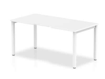 Cinetta Single Startter Desk (1400mm Single Starter Desk White Top White Frame)