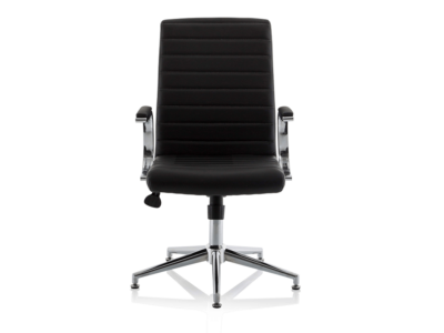 Danny Executive Leather Chair Black Glides