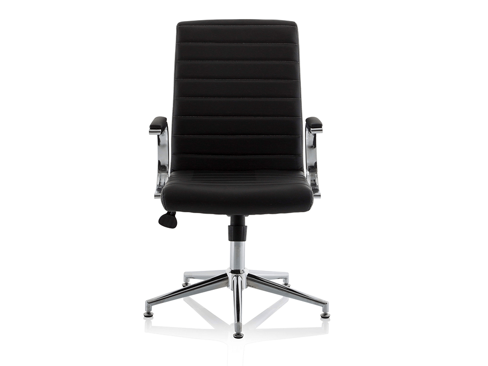 Danny Executive Leather Chair Black Glides