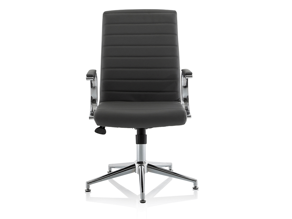 Danny Executive Leather Chair Grey Glides1