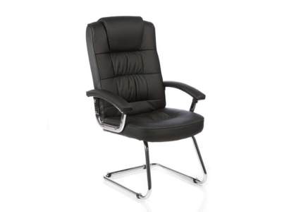 Demi 1 Black Deluxe Visitor Cantilever Chair With Arms