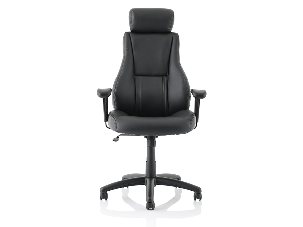 Dixon Black Leather Chair With Headrest1
