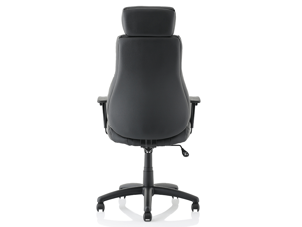 Dixon Black Leather Chair With Headrest4