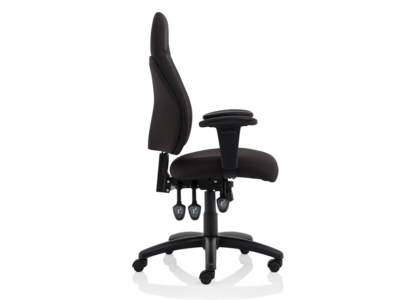 Elisa Black Fabric Chair With Height Adjustable Arms1 (1)