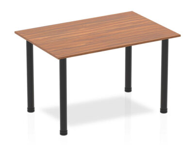 Etta Straight Table L1200 X D800 X H725 Walnut (black Post Leg)